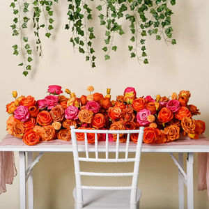 Tiras de Flores Artificiales de Alta Calidad, Guirnalda para Boda, Decoración Floral, Camino de Mesa, Decoración para Boda, Aniversario - Product Image 1