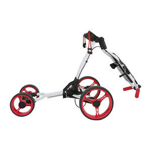 Caddie de Golf 4 roues pour adultes, chariot de Golf pliable, robuste et léger, avec frein à pied et support de boisson, avec ombrelle - Product Image 3