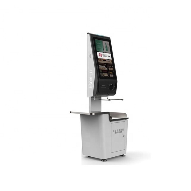 Self Service Terminal Machine Checkout Kiosk with Mobile Payment Barcode Scanner SDK Support for Indoor Supermarket Use