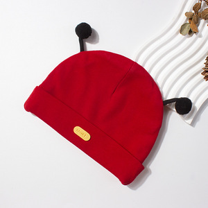 Topi bayi katun murni baru lahir, topi bayi Pull-On lucu dan lembut untuk balita musim gugur dan musim dingin, topi hangat dan tahan angin - Product Image 4