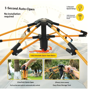 3-4 Person Automatic <b>Pop</b> <b>Up</b> Camping <b>Tent</b> Waterproof Instant Setup Outdoor Family Auto <b>Tent</b> - Product Image 3