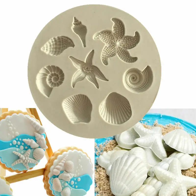 Sea Shell Starfish Silicone fondente decorazione stampo torta Suger mestiere glassa stampo Sea Life cioccolato stampo