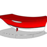 Comptoir de bar de hauteur personnalisée, design en forme de bateau, couleur rouge, pour la maison, coin