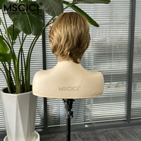 Perruque 13x4 HD transparente en cheveux vierges européens, lisses naturels, blond clair, 100% cheveux humains, 14-26 pouces