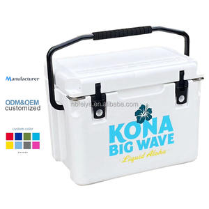 กล่องเก็บความเย็นแบบพกพา ผลิตจากพลาสติก PE ขึ้นรูปด้วยกรรมวิธีโรโตโมลดิ้ง กันน้ำ ทนความร้อน น้ำหนักเบา พร้อมตัวล็อคแบบรวดเร็ว เก็บความเย็นได้นาน ขนาด 25QT สำหรับกระป๋อง - Product Image 1