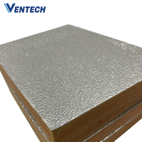Panneau en mousse phénolique en aluminium ignifuge, mousse PU pré-isolée, conduit PID en polyuréthane pour conduits d'air CVC