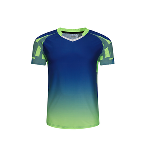 Vente en gros de vêtements de badminton personnalisés à séchage rapide t-shirts à manches courtes pour hommes et femmes chemises de ping-pong en polyester - Product Image 1