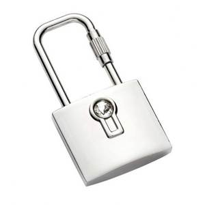 Llavero con Candado Metálico y Cristal, Accesorio de Moda - Product Image 1