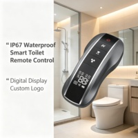 Télécommande sans fil pour bidet WC à affichage numérique en plastique étanche IP67, batterie rechargeable, portée 10m, personnalisable