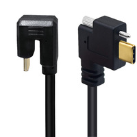 Câble USB Type C mâle-mâle à verrouillage par vis, 10 Gbit/s, 4K 60 Hz, câble de données industriel pour équipement de vision industrielle