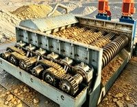 Écran à rouleaux pour l'or alluvionnaire avec séparateur vibrant et moteur pour la pré-étiquetage des minerais d'or alluvionnaires à usage de construction