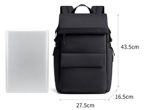 Riva Central Notebook Case Oxford y forro de poliéster impermeable con cierre de cremallera y patrón de letras - Product Image 3