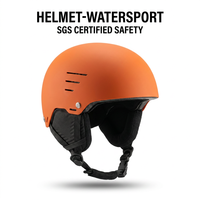 Casque de sport nautique professionnel en ABS, orange haute visibilité, avec fentes de ventilation, pour kayak, rafting, surf, canoë