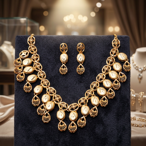 Venta al por mayor 14K 18K 24K oro lleno formando collares conjunto, joyería de moda, conjunto de joyería turca moderna, joyería de Latón chapado en oro. - Product Image 1