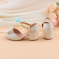 Chaussures de danse pour petites filles, talons bébé, enfants, automne/printemps/été, décontractées, semelle souple en TPR, respirantes, antidérapantes, fermeture à boucle