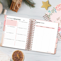 Set de Regalo de Gratitud con Agenda Personalizada, Diario de Hojas Sueltas con Espiral, Planificador Diario Promocional con Cubierta de PVC/PP/Papel, 60 Hojas