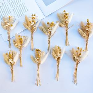 Paquetes de Flores Secas Naturales Doradas Estilo Boho al por Mayor para Recuerdos de Boda, Cajas de Regalo, Decoración de Mesa para Fiestas en Casa - Product Image 1