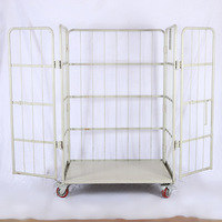 Chariot de transport pliable en acier inoxydable de qualité supérieure, marque TER, avec panier en fil métallique, capacité de 800 kg