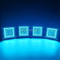 Hot Sell 4x4 Pods Super Luminosité Carré LED Feux de Travail Flux Éclairage RVB