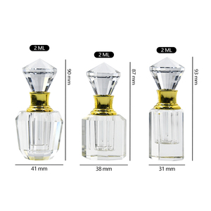 Flacon de Parfum en Cristal Vintage Art Déco Vide Rechargeable Décoratif Flacon en Verre Cadeau pour Femme 3ml - Product Image 6