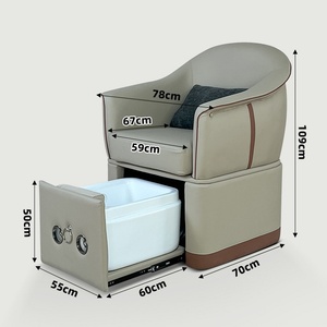 Fauteuil <span class=keywords><strong>de</strong></span> pédicure professionnel avec lavabo en céramique, <span class=keywords><strong>spa</strong></span> pour les pieds à remous, massage électrique inclinable, équipement <span class=keywords><strong>de</strong></span> salon robuste - Product Image 6