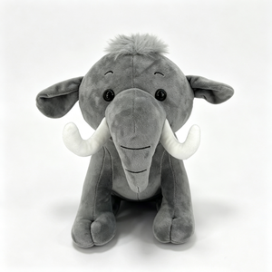 Customized Soft plush <b>elephant</b> with big eyes,Grey <b>elephant</b> plush with white tusks,Cute sitting <b>elephant</b> stuffed animal - Product Image 5