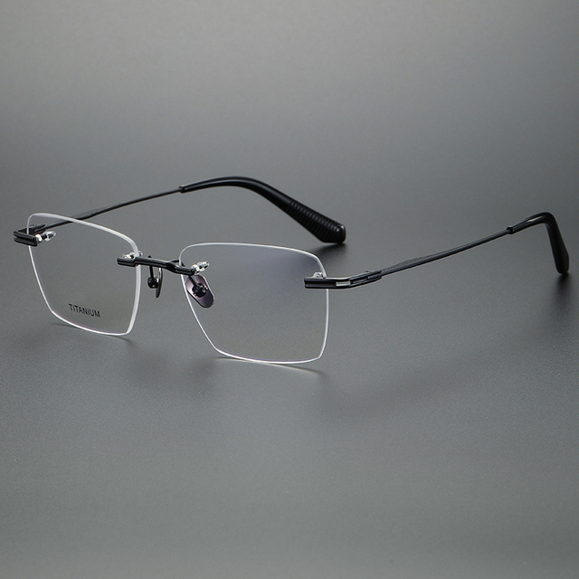 80957 High Quality Ip Plating Titanium Eyeglasses Metal Optical Glasses Frames Ready Goods