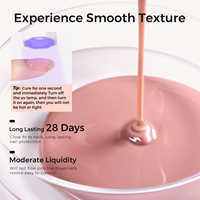 OEM 15ml Gel UV LED Soak-Off sans HEMA ni TPO, non toxique, végétalien, pour extension et renforcement des ongles, rose nude, en flacon