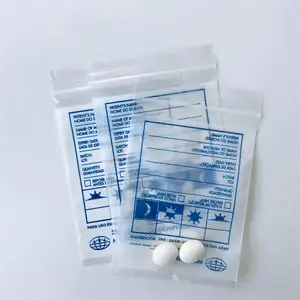 Fabrik Großhandel Kunststoff medizinische Droge Reiß verschluss Beutel Pille Medizin Spender Wieder versch ließbare Taschen