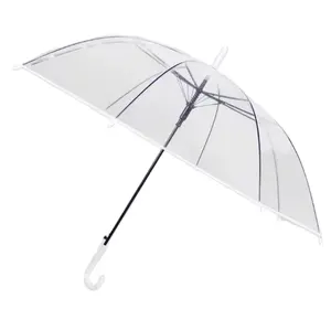 Payung Led lurus bening transparan senter modis payung Parasol dengan Logo
