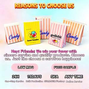 Greaseproof Paper Bakery <b>Bags</b> Window Digital Printing Recycled Materials Tin Tie Closure for Cookies <b>Snacks</b> Candy Cakes Beads - Product Image 6