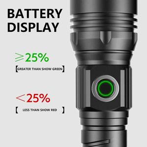 Linterna LED de Alta Potencia para Exteriores, Linterna Láser Blanca de Alto Lumen, Linterna con Zoom, Impermeable y Recargable - Product Image 3