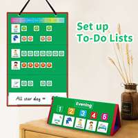 Tabla de Horarios Visual con Dibujos Animados y Logotipo Personalizado para Niños con Autismo, de Tela, para el Hogar, la Escuela o el Aula, Suministro Directo de Fábrica