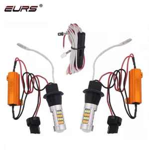 T20 42smd kép màu tín hiệu lần lượt LED SMD 2835 đảo chiều ánh sáng 10 Wát DRL trắng + vàng 1156 LED 7440 3156 LED bóng đèn - Product Image 2