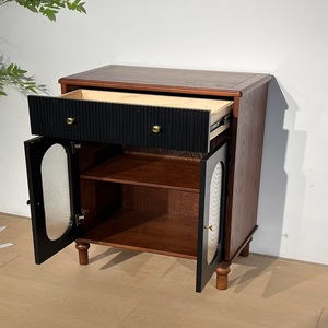 Antique Style Solid Wood Storage <b>Cabinet</b> Living Room Sofa Side Storage <b>Cabinet</b> <b>Small</b> Household Glass Storage <b>Cabinet</b> - Product Image 5