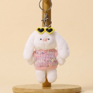 Gantungan Kunci Boneka Kelinci Mini Lucu Grosir, OEM, Boneka Plush Lembut, Maskot Kelinci Bulu Halus, Mainan Hewan Boneka untuk Hadiah - Product Image 3