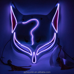 Maschera LED in PVC a forma di Volpe per Halloween, Costume per Feste in Maschera, Luminosa al Buio - Product Image 5