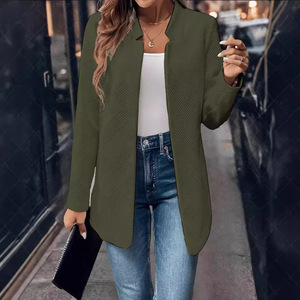 <span class=keywords><strong>Blazer</strong></span> en tweed pour femme TP20, veste à col cranté, cardigan entièrement doublé, décontracté, tendance, élégant, pour le travail et le bureau - Product Image 6