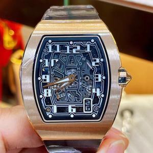 Montre mécanique automatique pour homme en or rose de luxe, version la plus élevée, ultra-fine, 67-01, saphir - Product Image 2