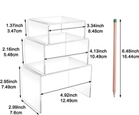 Présentoirs pliables portables modernes et écologiques en acrylique transparent avec supports en plastique pour figurines
