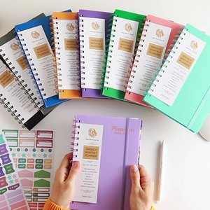 2025 Custom PU Leather Spiral A5 Weekly Planner Journals 100 Sheet <b>Diary</b> Notebook with Daily & Weekly Schedules Printed Design - Product Image 2