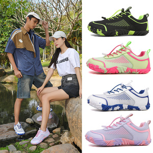 Chaussures de randonnée en mesh pour hommes, bout rond, respirantes, semelle extérieure en caoutchouc, semelle intermédiaire en EVA, toutes saisons, chaussures de marche en plein air - Product Image 5
