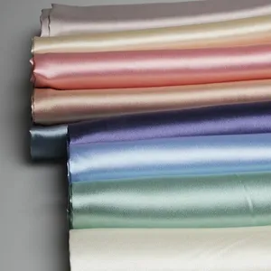 Shiny and Super Soft Satin Fabric 100% Polyester Duchess Satin for Bridal Dress