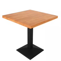 Table à manger carrée, rectangulaire ou ronde en bois massif, durable et personnalisable, pour restaurant, hôtel, bar, café, fast-food, villa
