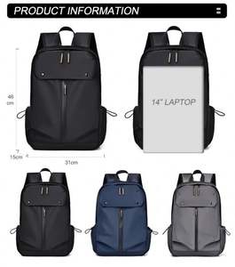 Wholesale Custom Large Capacity Nylon Student <b>Backpack</b> <b>Water</b> <b>Resistant</b> Mochilas USB Fashionable Anti-theft Zipper Travel Men's - Product Image 2