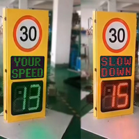 GA açık taşınabilir alüminyum güneş enerjisi Radar hız göstergesi LED trafik işareti hız sınırı dedektörü kurulu karayolu güvenlik kontrolü