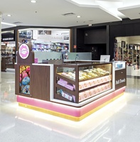 Kiosque alimentaire en bois de haute qualité, vente en gros, vitrine à beignets, petit kiosque alimentaire pour centre commercial, design à vendre