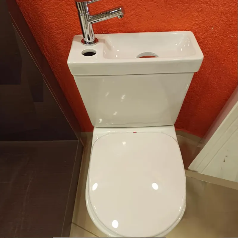 Lave artículo principal United WC sink Combo tenía lavabo con tanque monobloque inodoros armario de agua dos piezas inodoro W/C estación de lavado