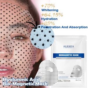 S Salon Use Reparación intensiva <span class=keywords><strong>Magnetoterapia</strong></span> Cuidado DE LA PIEL Antienvejecimiento Antiarrugas Máscara de lámina biomagnética negra con ácido hialurónico - Product Image 3