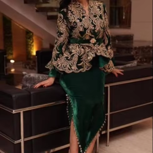 Elegante Vestido de Noche para Fiesta/Boda con Bordado Zardozi Premium de Alta Calidad - Product Image 3